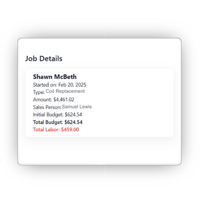 Job Details HVAC